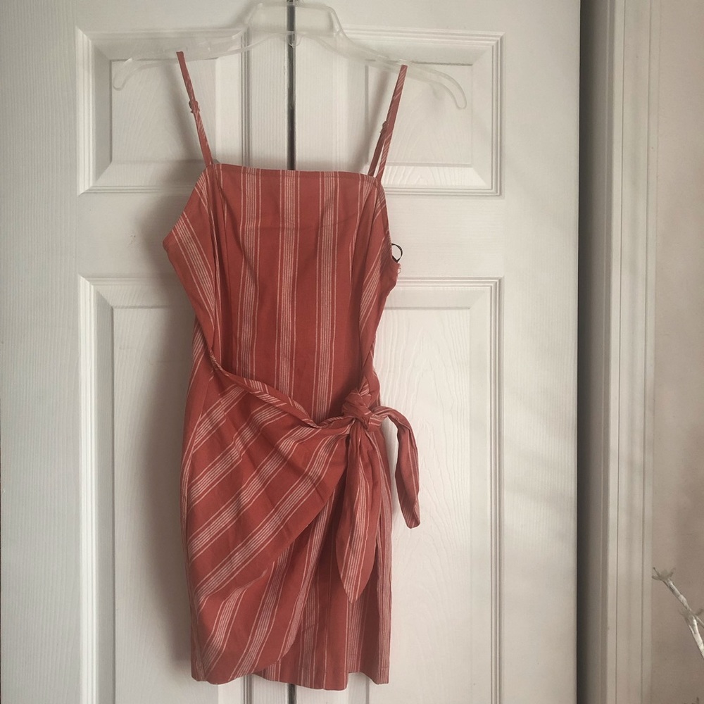 Orange wrap dress